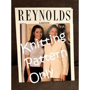 New Reynolds Yarns Cantata #68 Textured Jacket and Tee Knitting Pattern